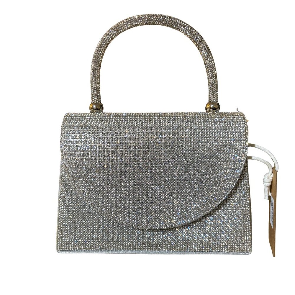 Mix No. 6 Silver Rhinestone Top-Handle Bag - New with Tags